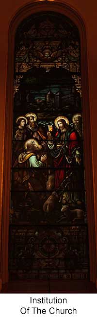 Institution of the Church Stained Glass Window