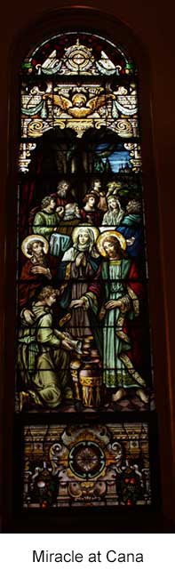 Miracle at Cana Stained Glass Window