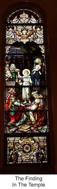 The Finding in the Temple Stained Glass Window